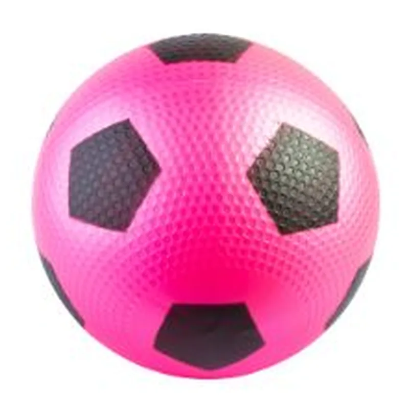 A pink and black play ball on a white background