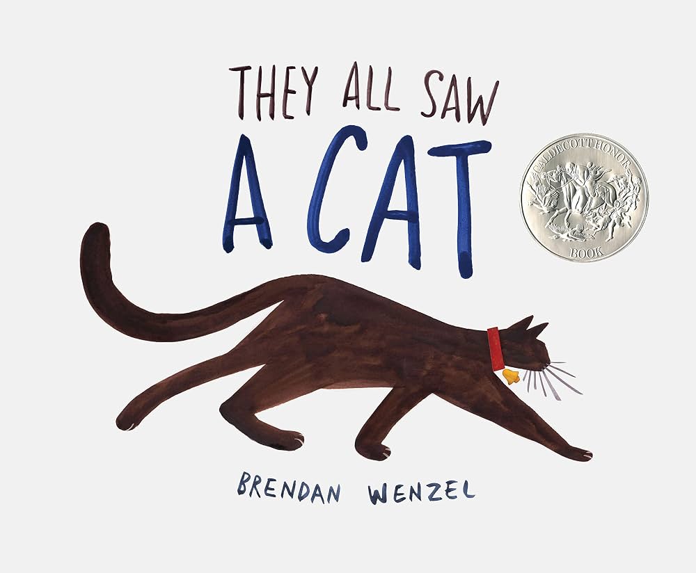 Cover of They All Saw a Cat by Brendan Wenzel